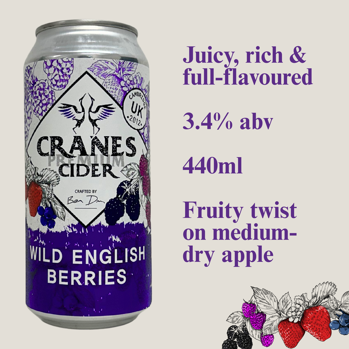Wild English Berries 12x440ml