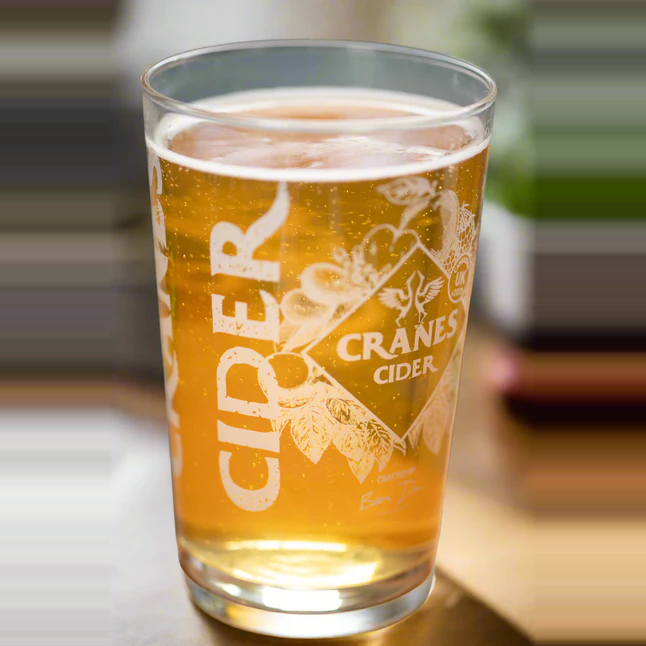 Cranes Branded Pint Glass
