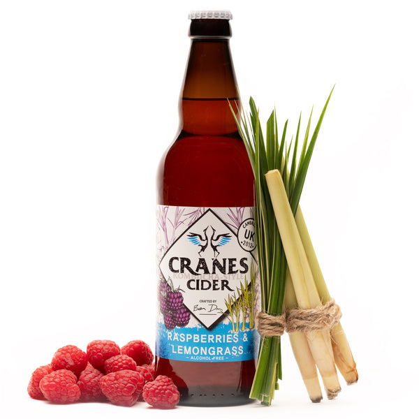 Cranes Kombucha-Style Cider Alcohol Free Raspberries & Lemongrass (9x500ml)