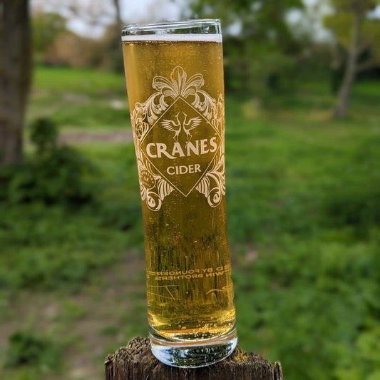 Cranes Branded Half Pint Glass